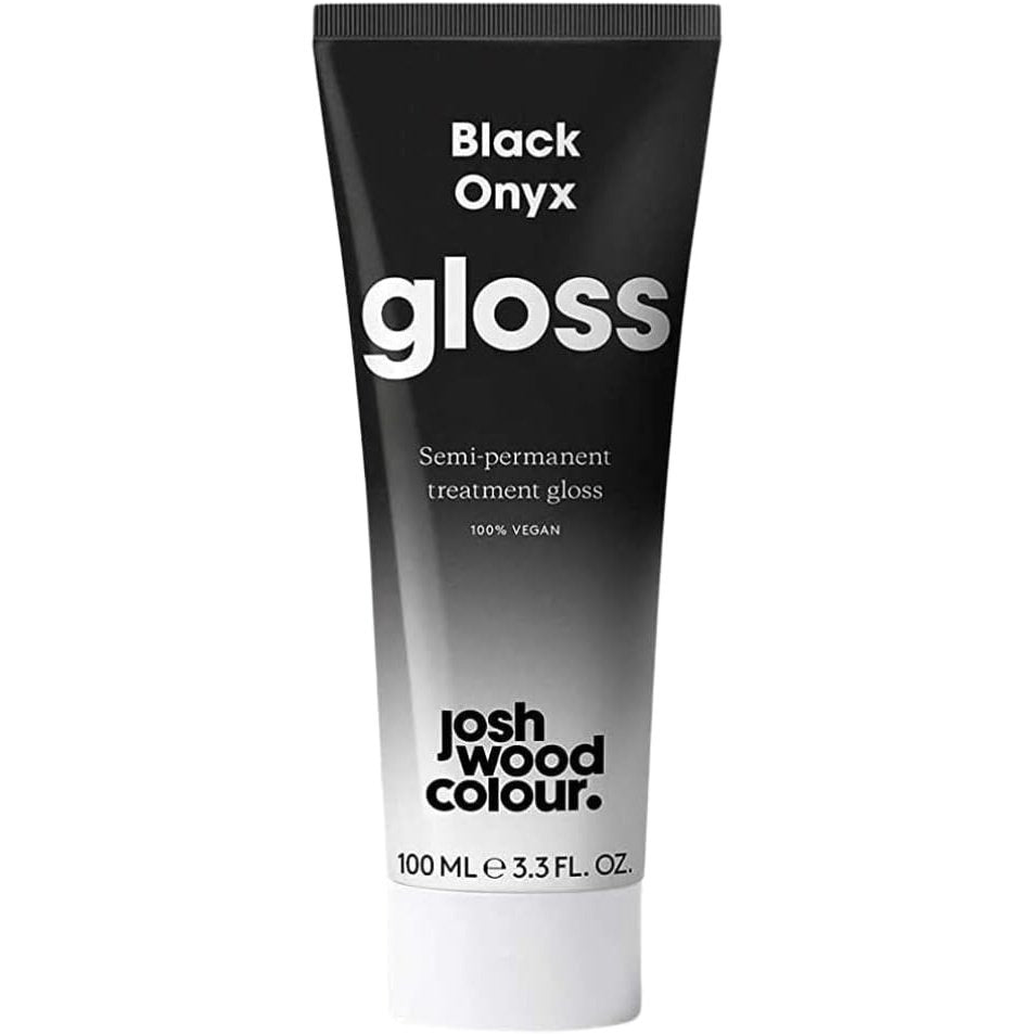 Josh Wood Hair Gloss - Vegan Semi-Permanent Black Hair Treatment with Shea Butter (100ml)