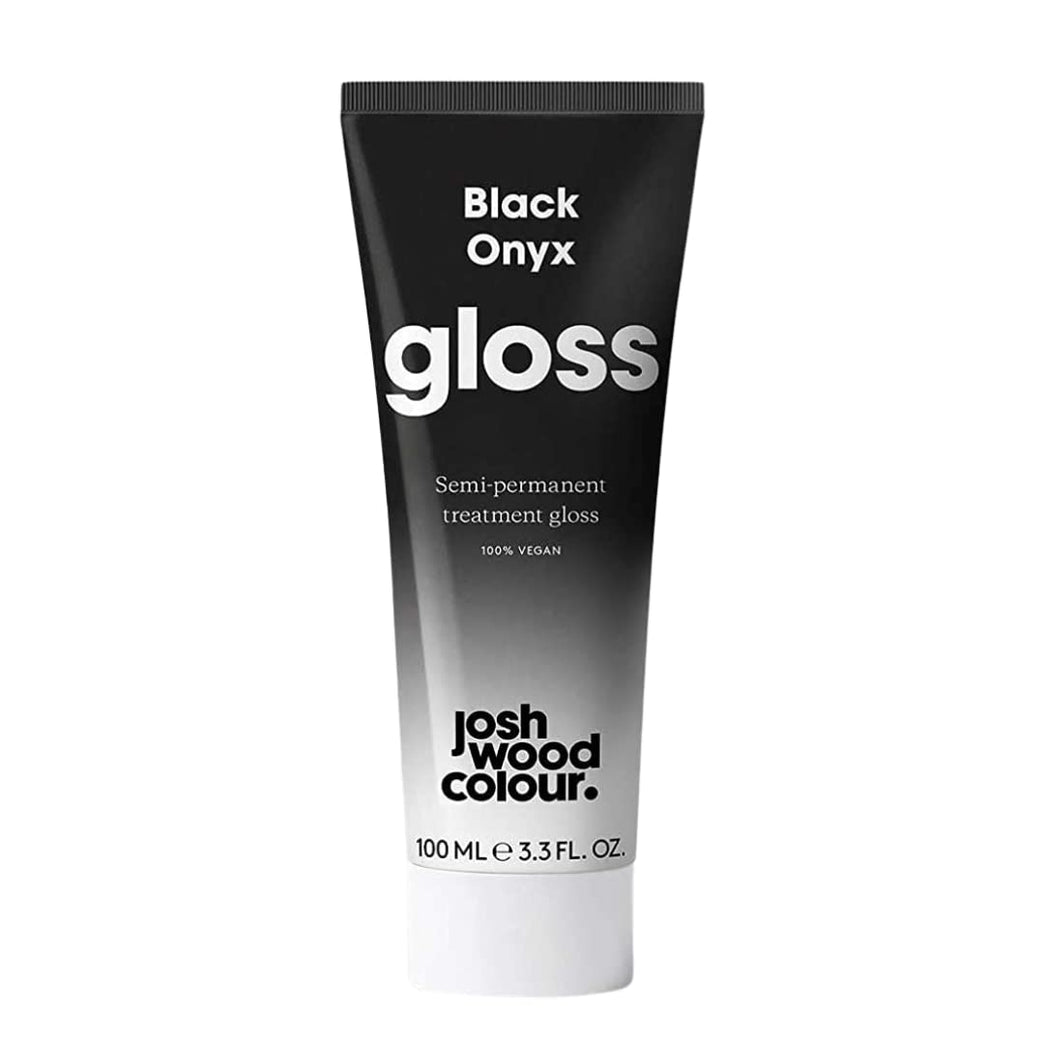 Josh Wood Hair Gloss - Vegan Semi-Permanent Black Hair Treatment with Shea Butter (100ml)