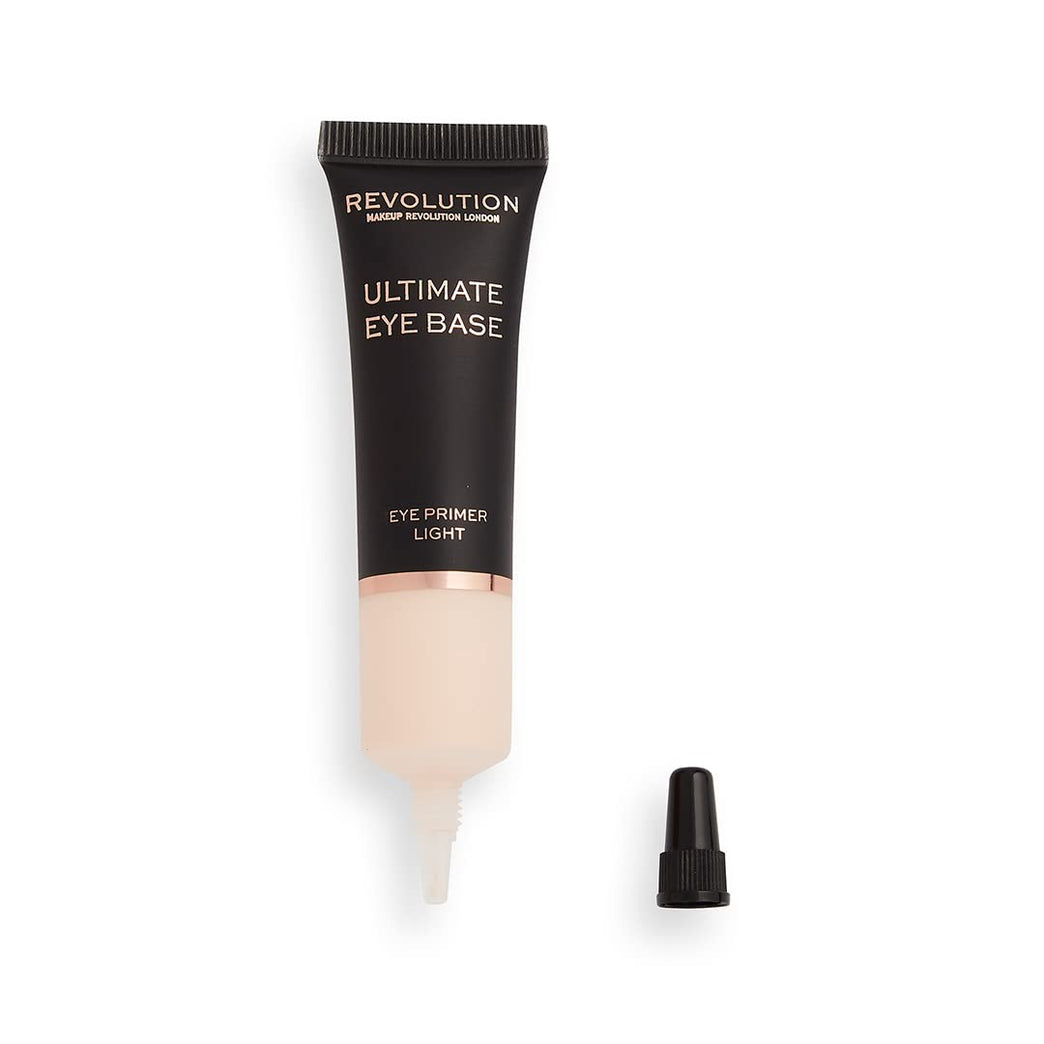 Revolution Ultimate Eye Base Makeup Primer for Long-Lasting Crease-Free Wear, Light, 15 ml - Vegan and Cruelty Free