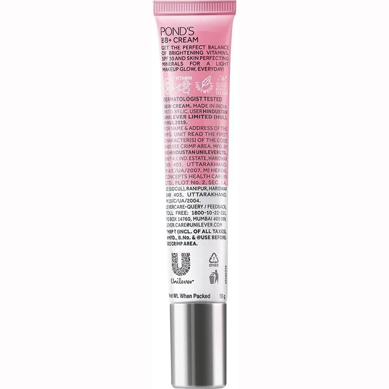 Ponds Radiant Skin Lightening BB+ Cream with SPF 30 PA++, 18gm