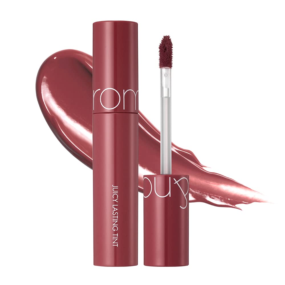 Rom&nd Peachy Glow Lasting Tint | K-Beauty Lip Gloss | 5.5g / 0.2 oz (18 MULLED PEACH) | MLBB, Transparent & Fresh Makeup