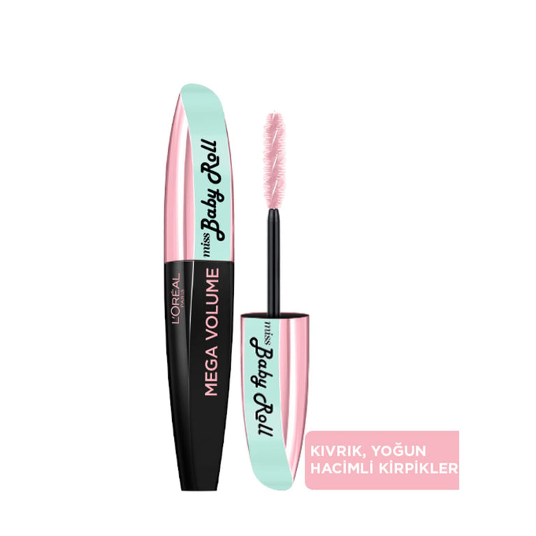 L'Oréal Instant Lash Lift Mega Volume Mascara, Black, 9.1 ml (Single Pack)