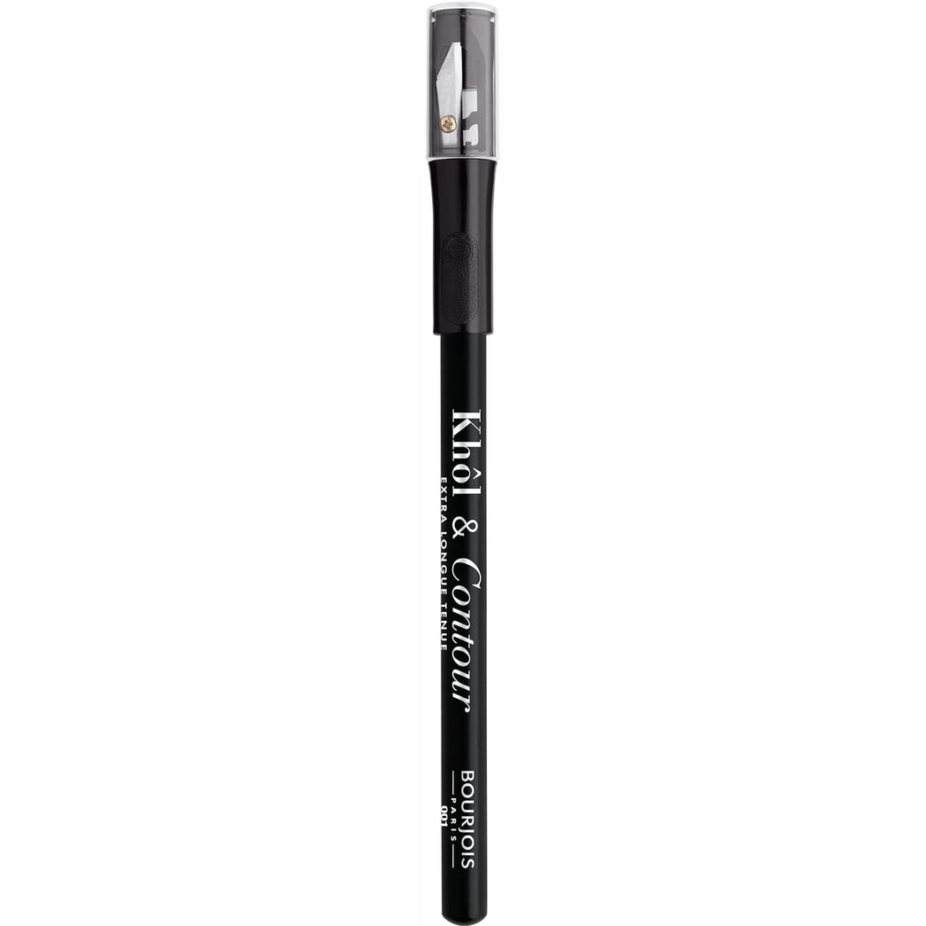 Bourjois Noir-Issime 2-in-1 Khol and Eyeliner with Sharpener, Long-lasting, Hypoallergenic Eye Pencil, 1.2g