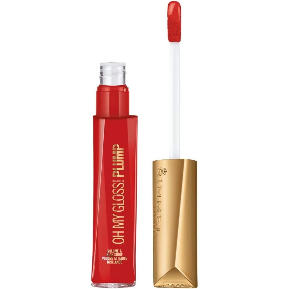 Rimmel London Oh My Gloss Plump Lip Shine with Moisturising Oils, Soft Lips and Ultra Bright Finish 3D Effect, 500 Saucy, 6 ml