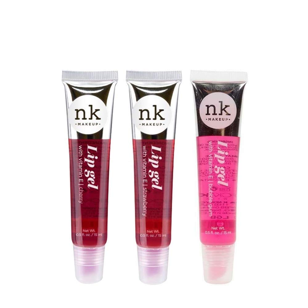 Nicka K 3 Pack Lip Gels Strawberry, Cherry, Bubble gum