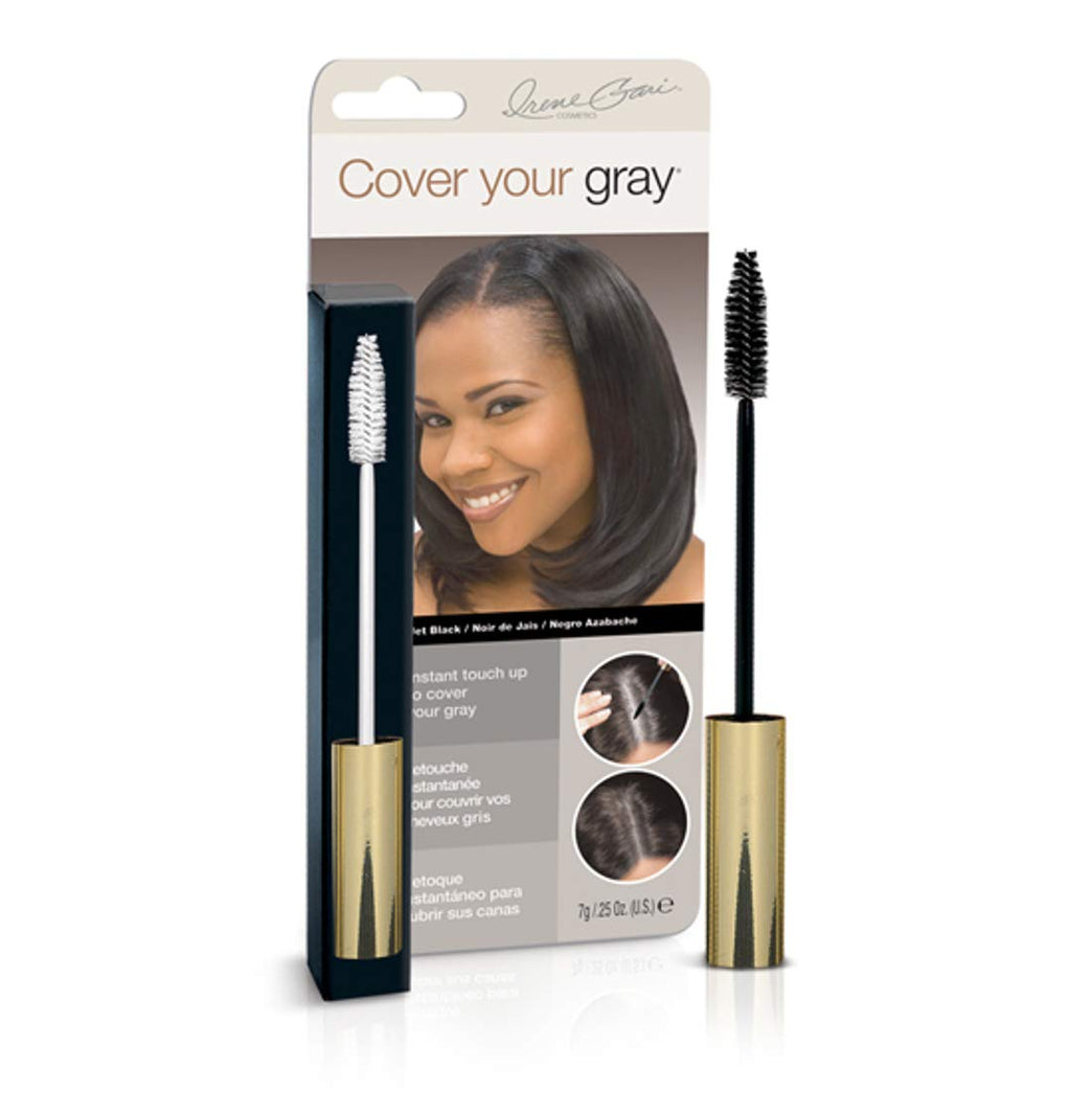 "Irene Gari" Instant Touch Up To Cover Your Gray Brush In Hair Mascara (Jet Black) 7 grams
