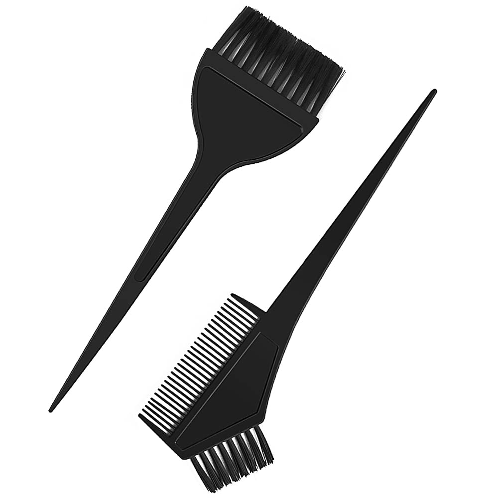 Hair Dye Brush Set with Double-sided Coloring Comb for DIY Hair Coloring (2PCS)