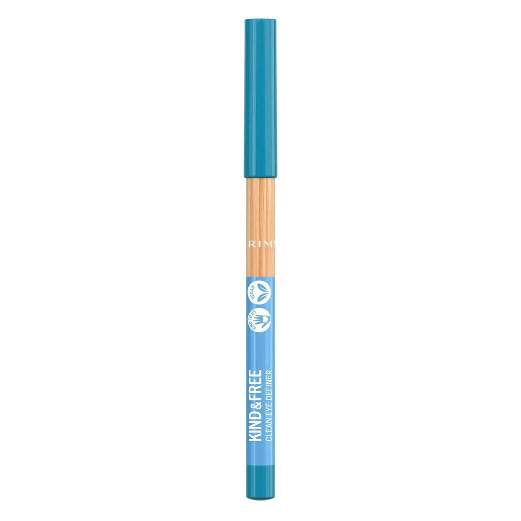 Rimmel 12-Hour High Impact Eyeliner in Anime Blue 006, Vegan & Clean, Made with Natural Ingredients
