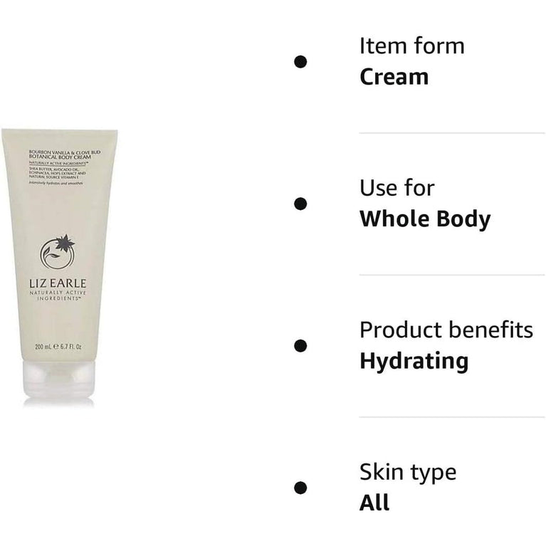 Liz Earle Bourbon Vanilla & Clove Bud Body Cream - Luxurious Skin Nourishment