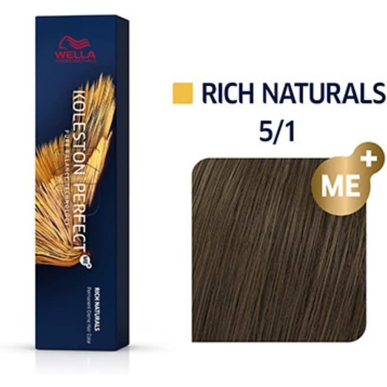 Wella Koleston Perfect Me+ Rich Naturals Light Brown Ash Hair Colour Cream - 60 ml