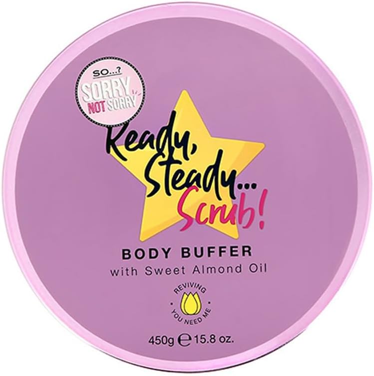 Ready, Steady, Scrub Body Buffer- Sweet Almond & Vanilla (430g)