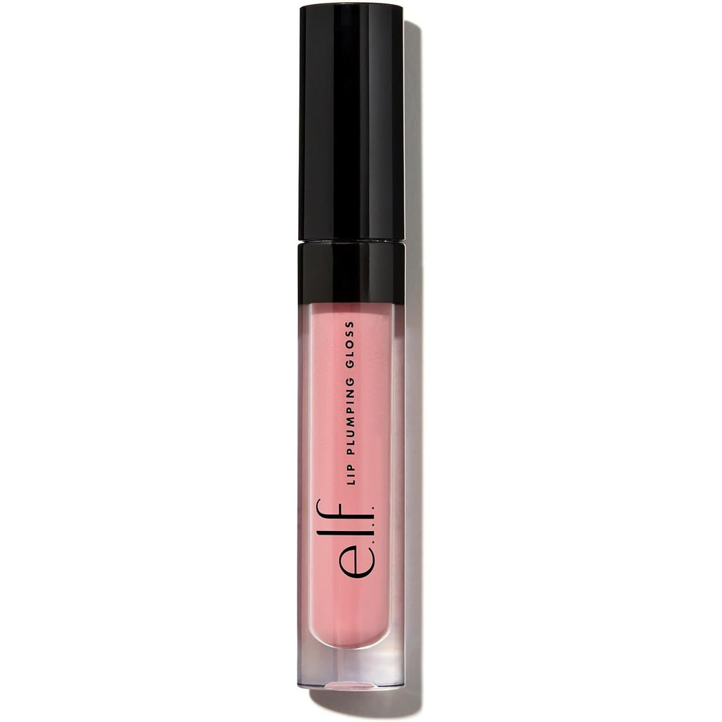 e.l.f. Lip Amplifying Gloss, Moisturizing & Volumizing, Invigorating Shimmer, Sparkling Rosé, Enriched with Vitamin E & Coconut Oil, Cruelty-Free, 0.09 Oz