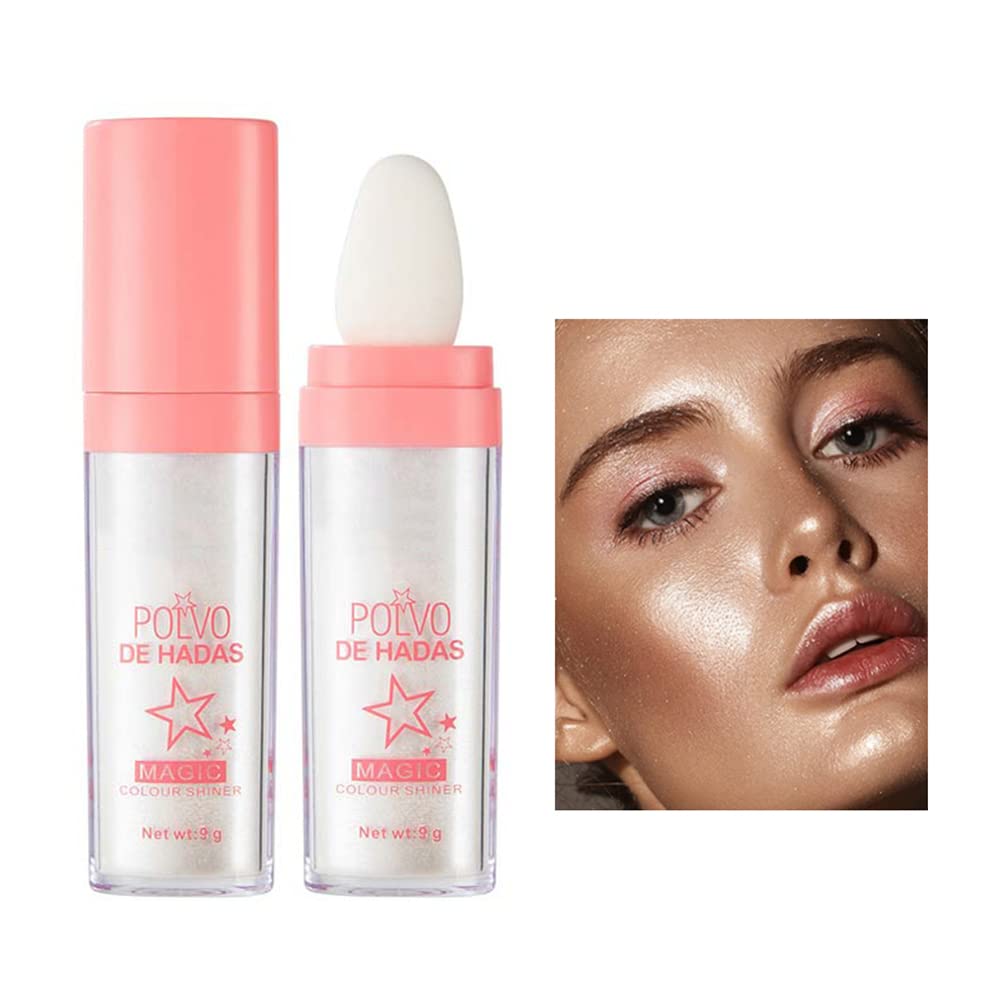 Glitter Glow Highlighter Stick - Shimmering Fairy Powder Highlight for Face, Body, and Eyes