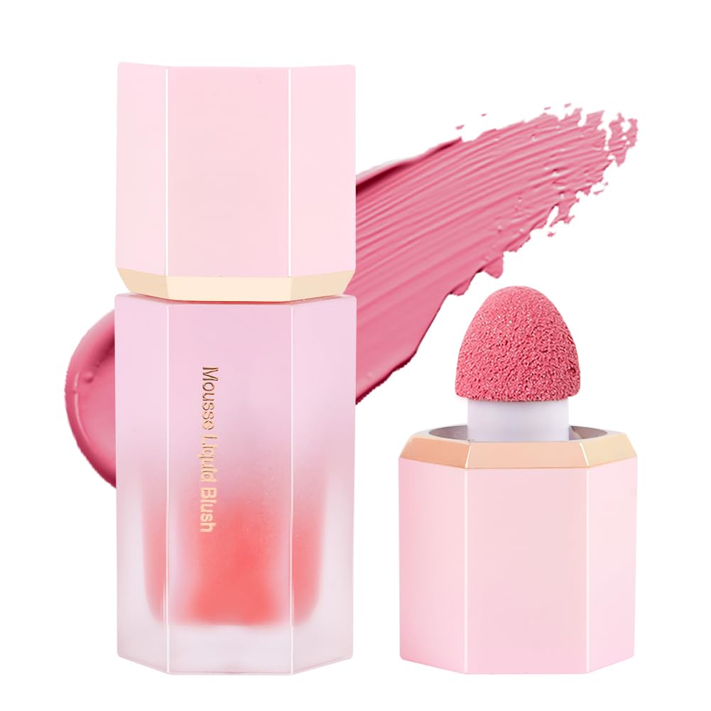 Natural-Looking Liquid Blush Stick with Fine Glitter