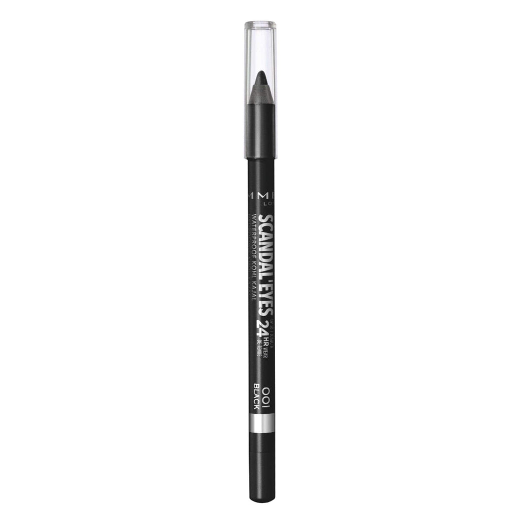 RIMMEL LONDON - Scandaleyes Waterproof Eyeliner - High-Intensity 24hr Wear, No Smudge - Ultra Creamy & Smooth Formula - Bold Black - 1.3g