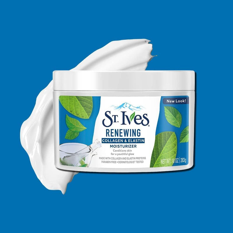 St Ives Youthful Radiance Skin Moisturizer with Collagen & Elastin - Dermatologist Tested, 10 oz Jar