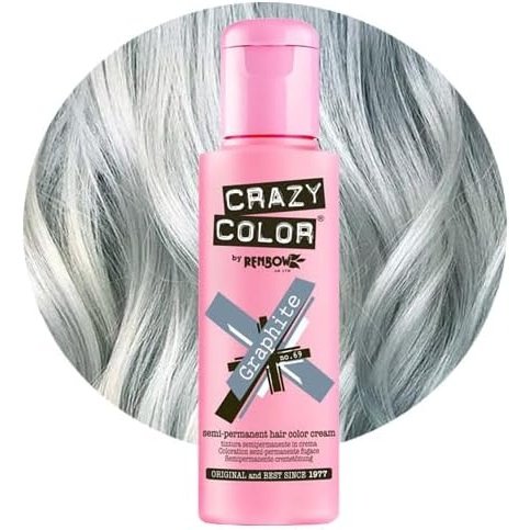 Crazy Color Semi-Permanent Hair Color Cream Graphite 100 ml