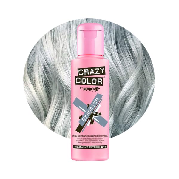 Crazy Color Semi-Permanent Hair Color Cream Graphite 100 ml