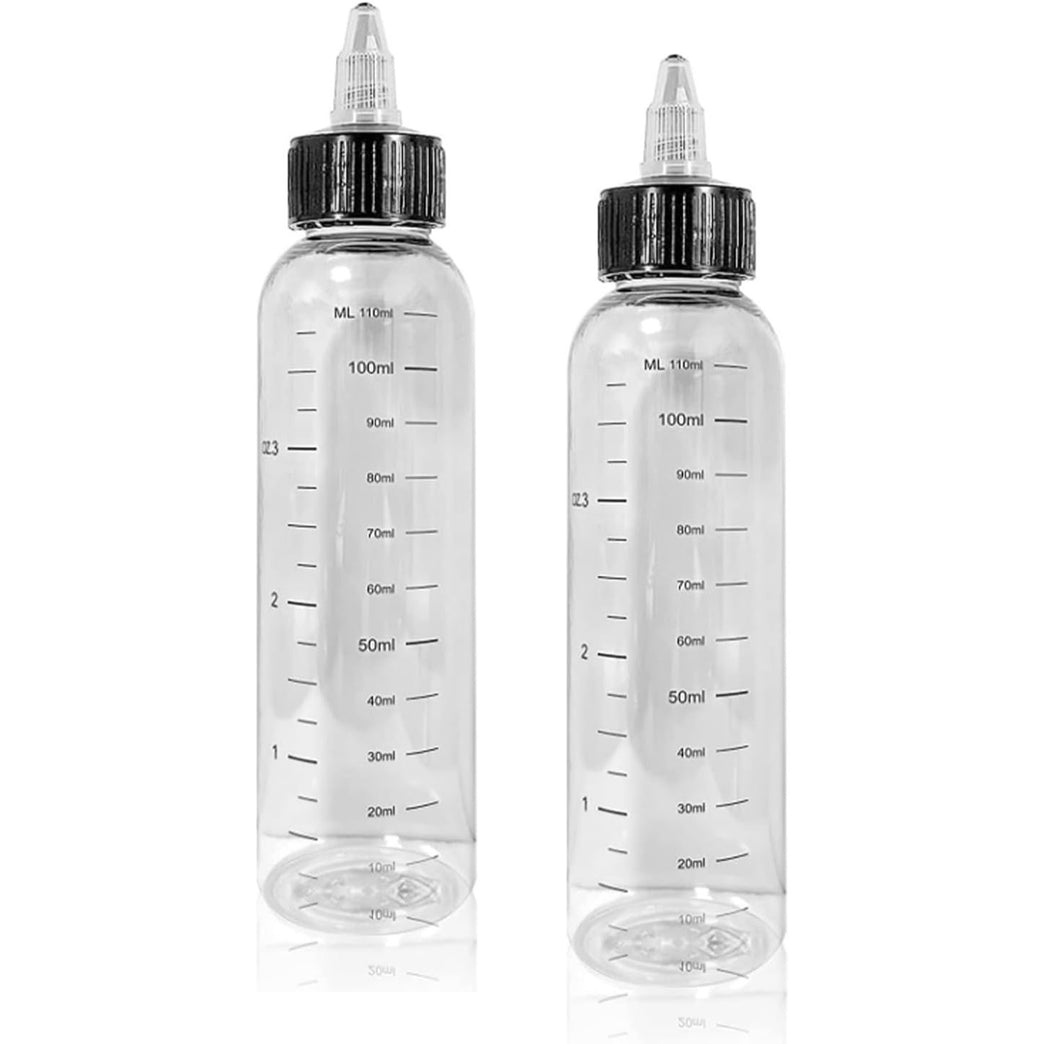 Hair Oil Applicator Bottle Set of 2 - 110ML Squeeze Bottles for Home Salon Hair Care