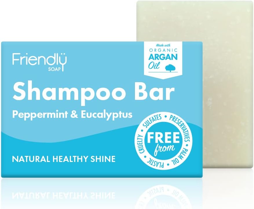 Refreshing and Nourishing Peppermint & Eucalyptus Shampoo Bar - Handmade with Coconut & Essential Oils
