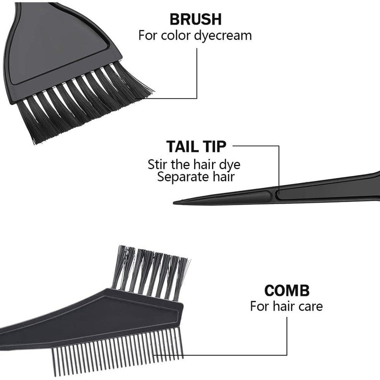 4 Piece Hair Coloring Set with Dyeing Bowl and Brushes