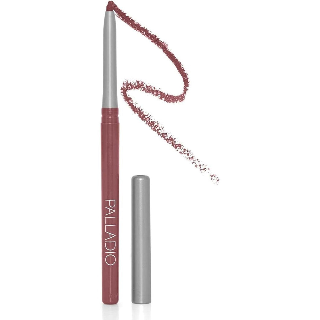 Palladio Retractable Waterproof Lip Liner High Pigmented and Creamy Color Slim Twist Up Smudge Proof Formula with Long Lasting All Day Wear No Sharpener Required, Plum