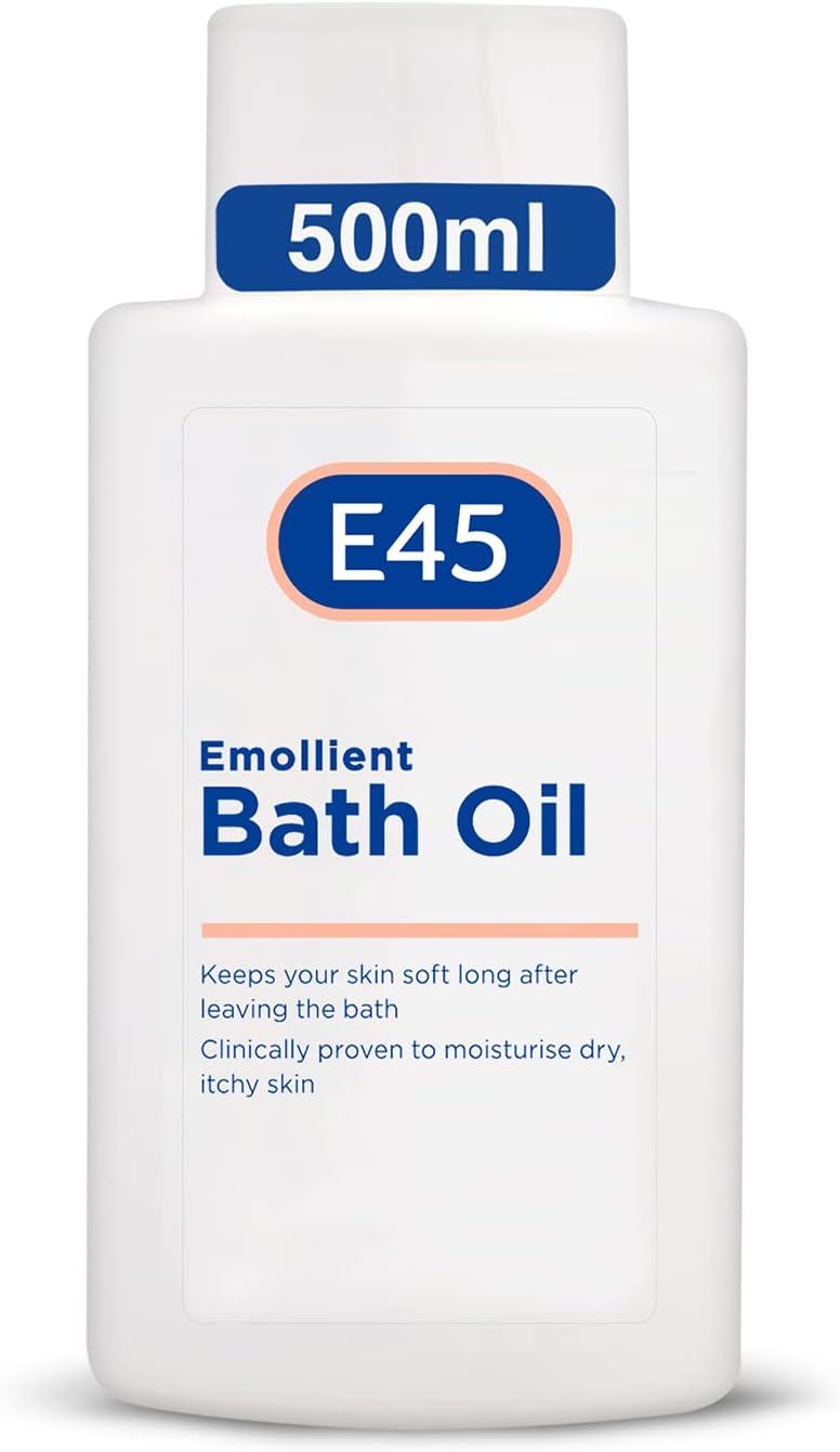 E45 Emollient Bath Oil 500 ml - Gently Cleanse & Hydrate Dry Skin