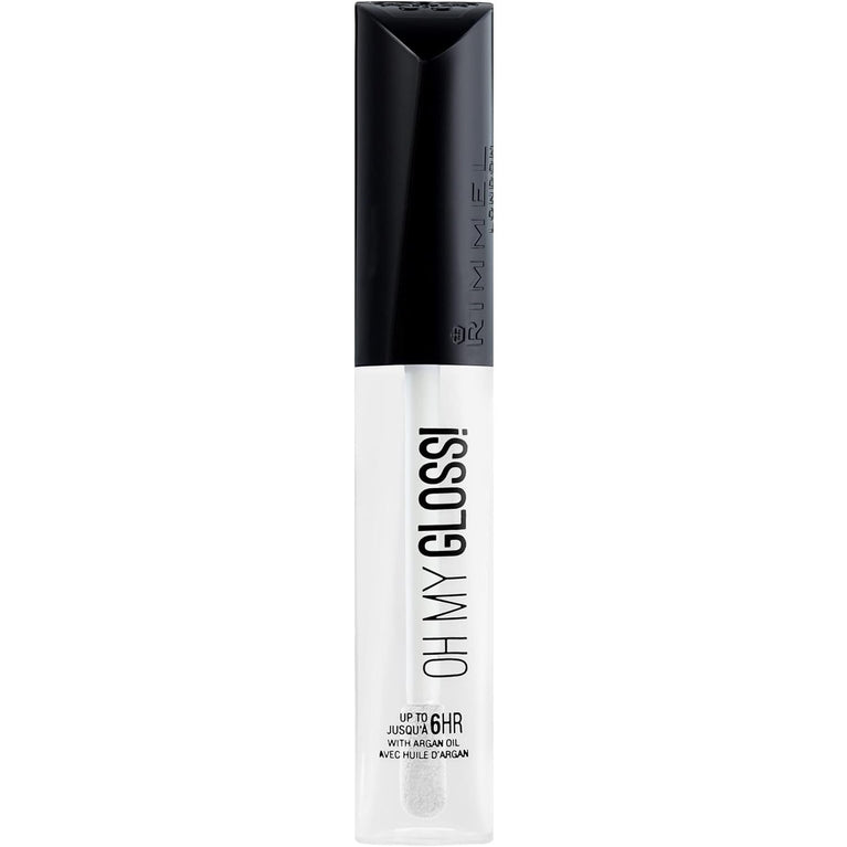 Rimmel London Argan Oil Enriched Lip Gloss, Long-Lasting Crystal Clear, 6.5 ml
