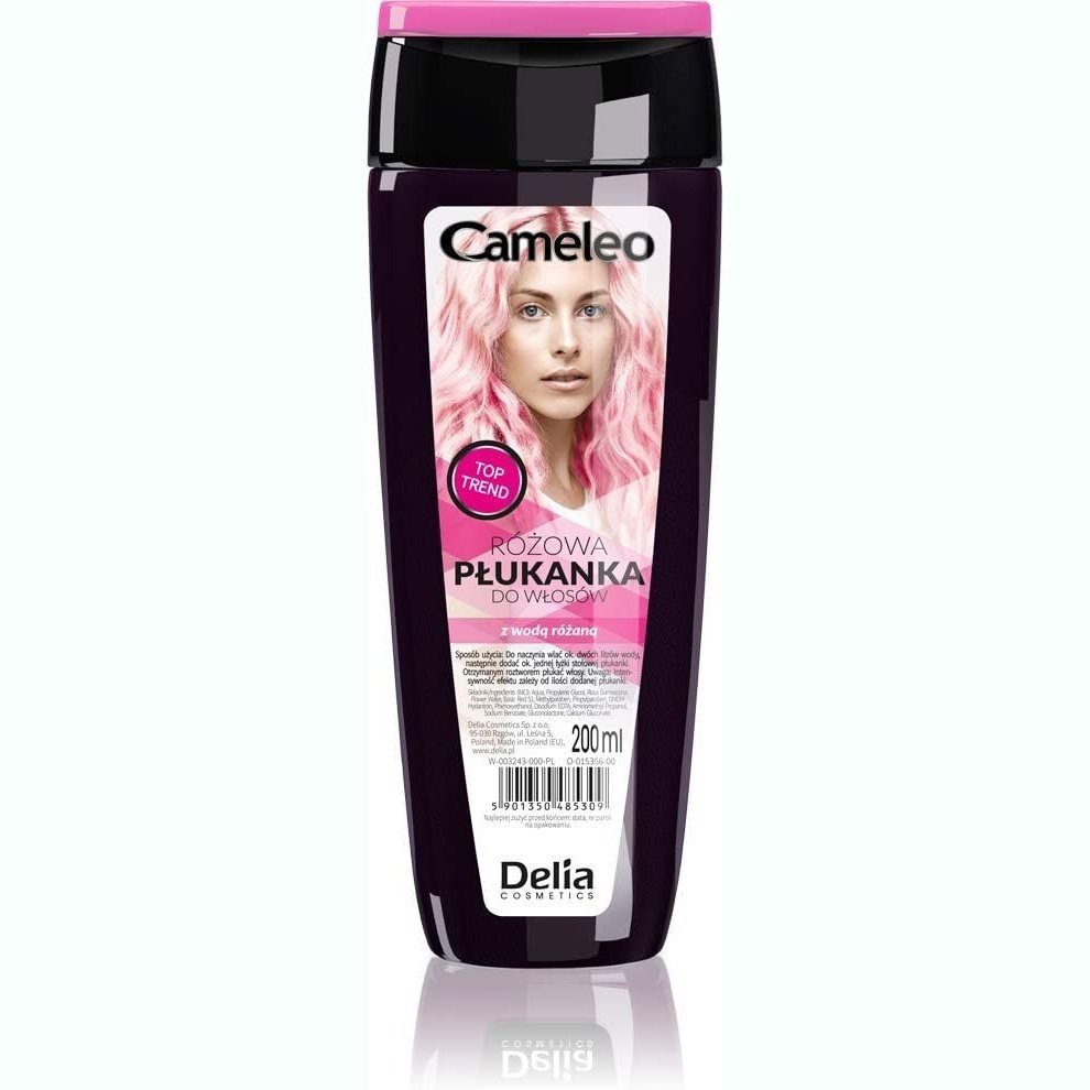 Cameleo - Pink Hair Toner with Rose Water, NO Yellow Shades, Tones, Semi Permanent Hair Dye - Blonde, Grey Hair - Colour & Care - Paraben Free | 200ml