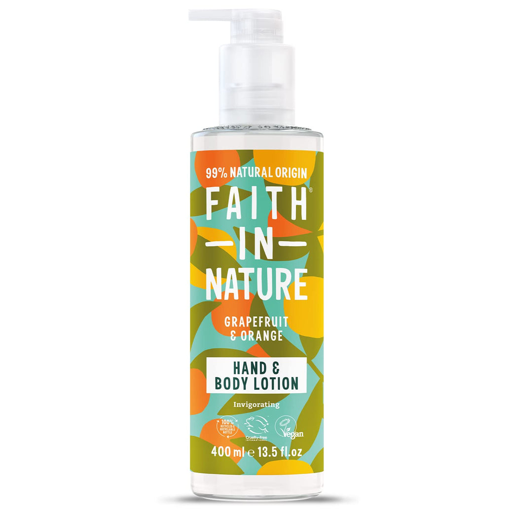 Energising Grapefruit and Orange Hand and Body Lotion - Vegan and Cruelty Free, 400 ml