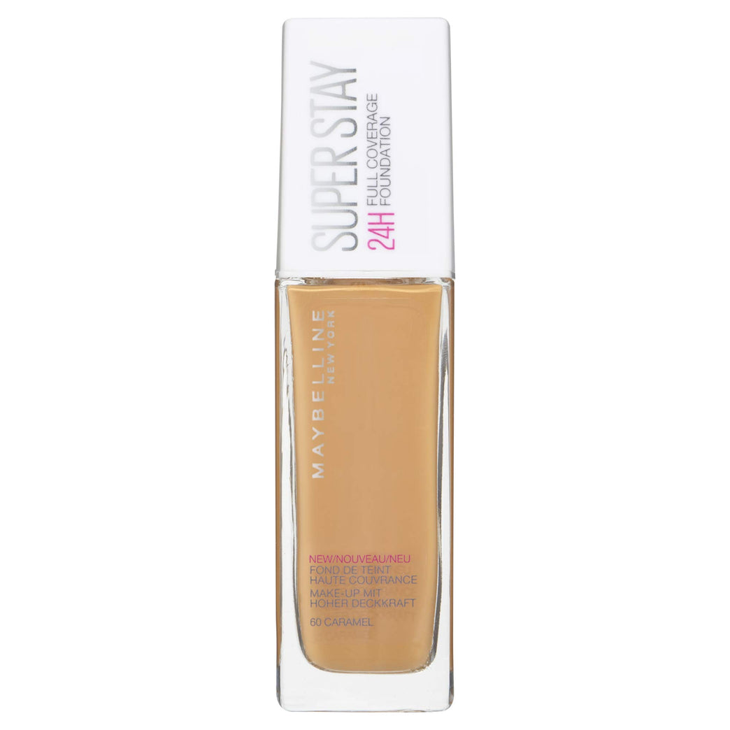 Maybelline New York Superstay 24H All-Day Coverage Foundation, Caramel Shade 60, 30ml