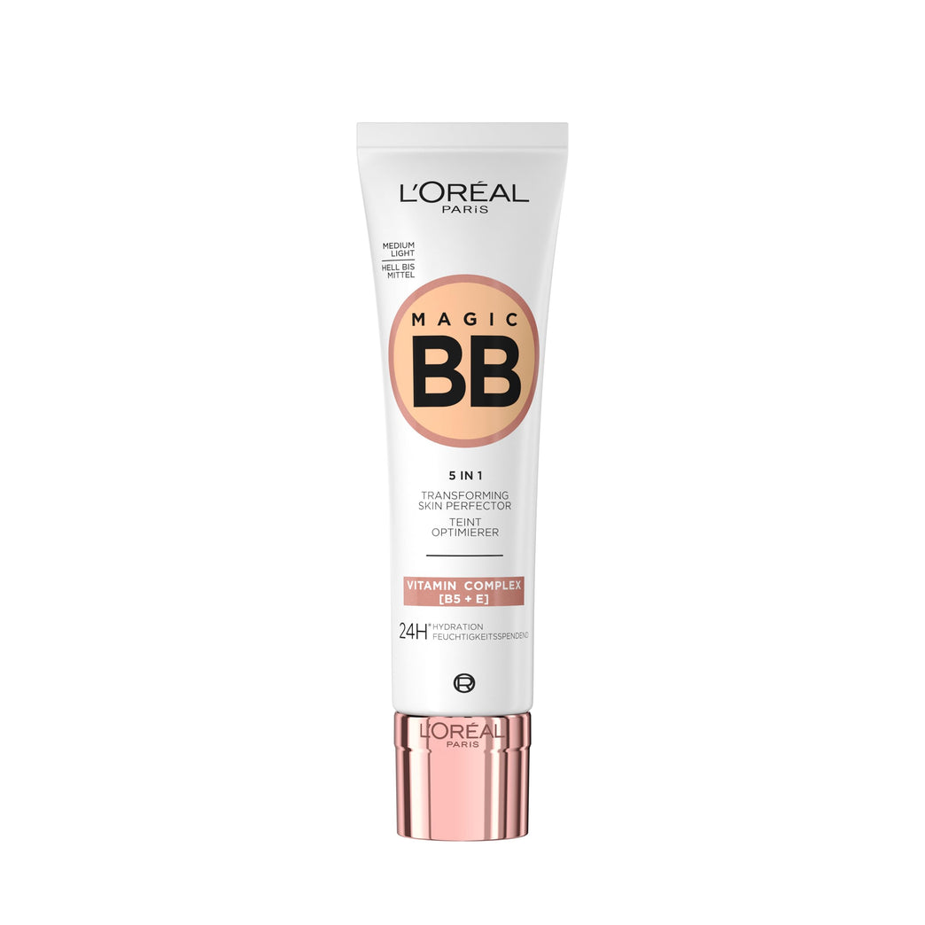 L'Oréal Paris 24-hour Hydrating Tinted Cream with SPF 20 and Vitamins B5 & E, Medium Light Shade 03, 30 ml for A Radiant and Unified Complexion