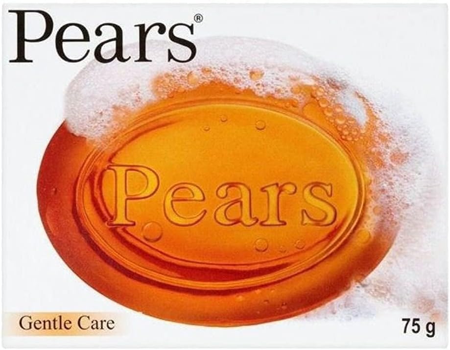 Pears Transparent Soap (75g) - Pack of 6 - Gentle and Refreshing Cleansing Experience