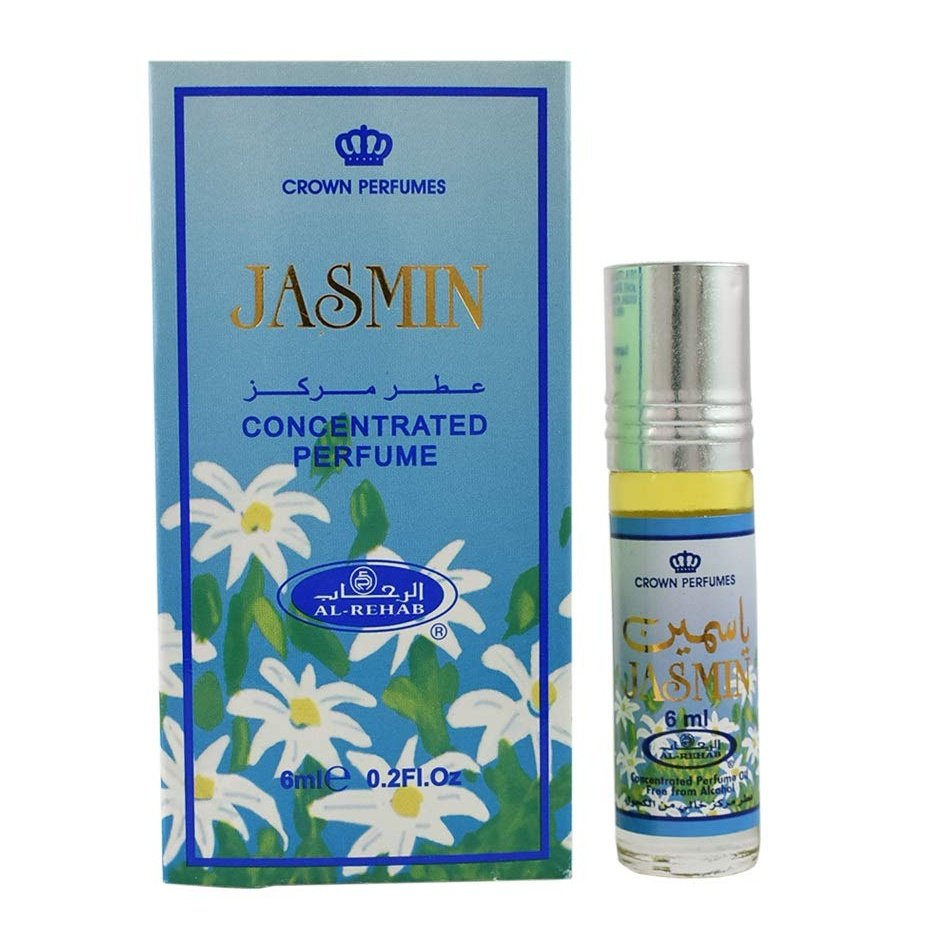 Jasmin Al Rehab 6ml Attar Oil Perfume with Natural Floral Scent