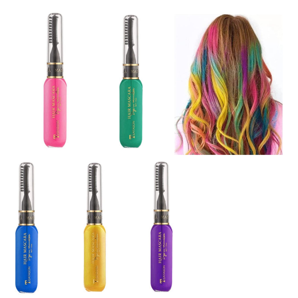 5PCS Coloured Hair Spray Wash Out Kids,Pink Hair Dye,Blue Hair Spray Colour For Kids,Pink Hair Spray Wash Out,Hair Mascara, Kids Hair Dye Pray,Colour Hair Sprays Kids Wash Out,Wash In Hair Colour