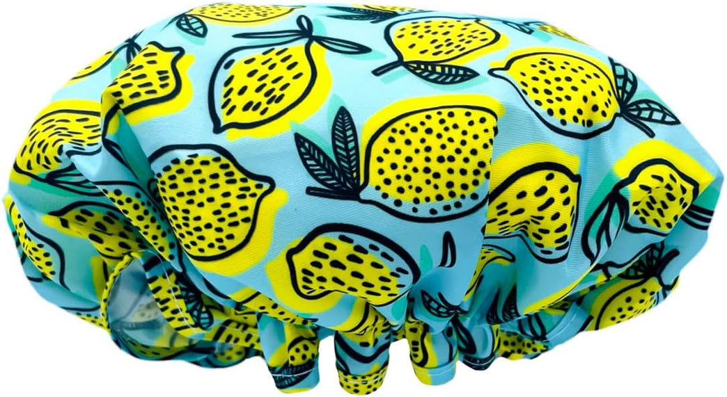SMUG Waterproof Shower Cap with Elastic Lining and Four Prints Available