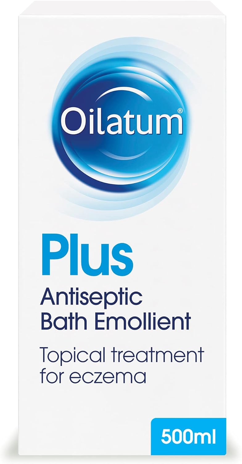 Oilatum Plus Antiseptic Emollient Bath Additive for Eczema and Dry Skin Conditions 500ml - Soothing Relief for Eczema and Dry Skin