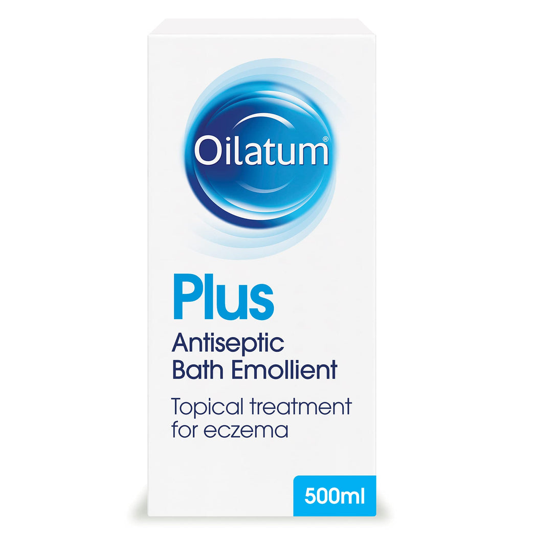 Oilatum Plus Antiseptic Emollient Bath Additive for Eczema and Dry Skin Conditions 500ml - Soothing Relief for Eczema and Dry Skin