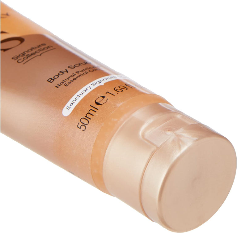 Sanctuary Spa Body Scrub Natural Pumice and Essential Oils, Vegan and Cruelty Free, 50ml, Orange