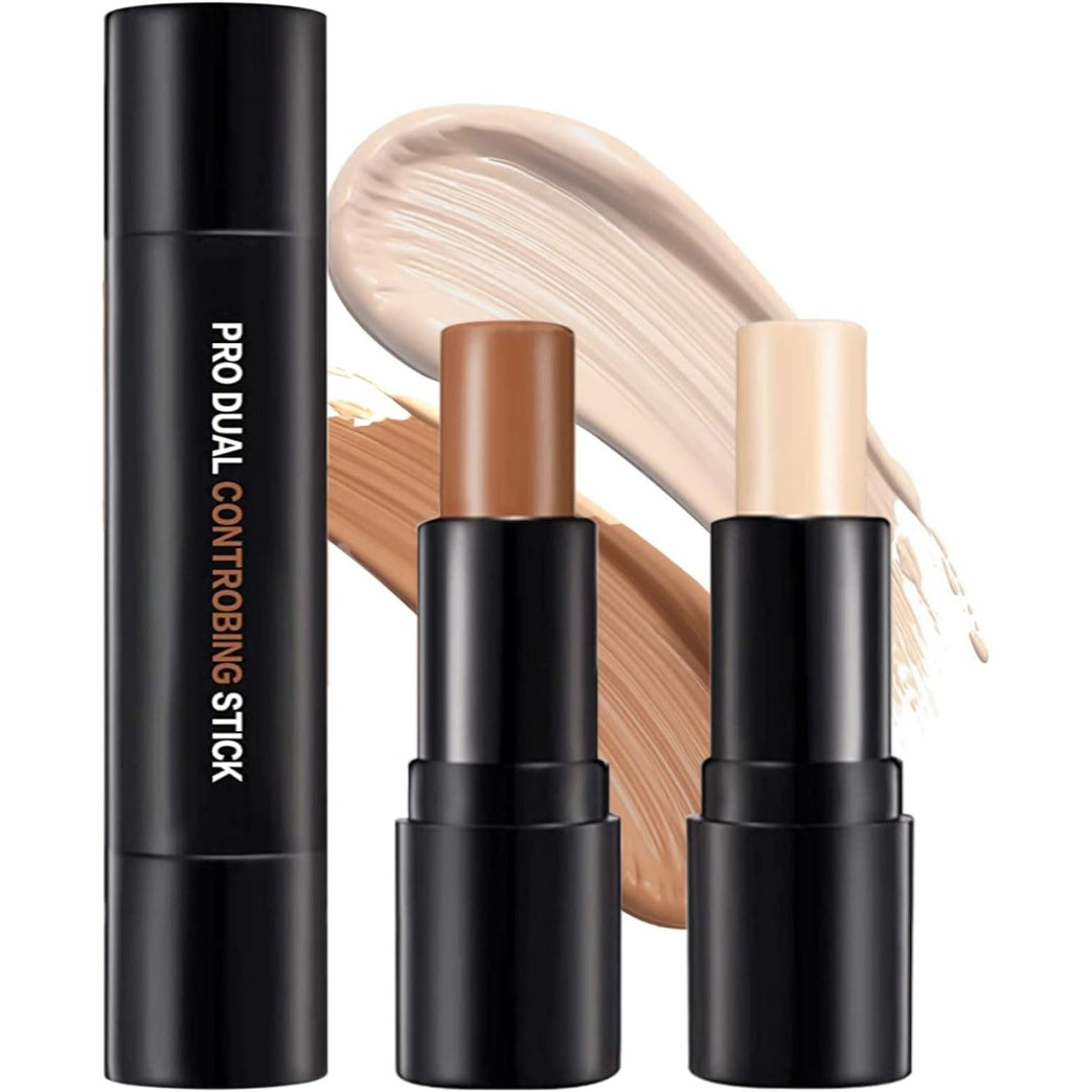 ONLYOILY Concealer Contour Highlighter Stick - Professional Waterproof Double-Ended Contouring Pen
