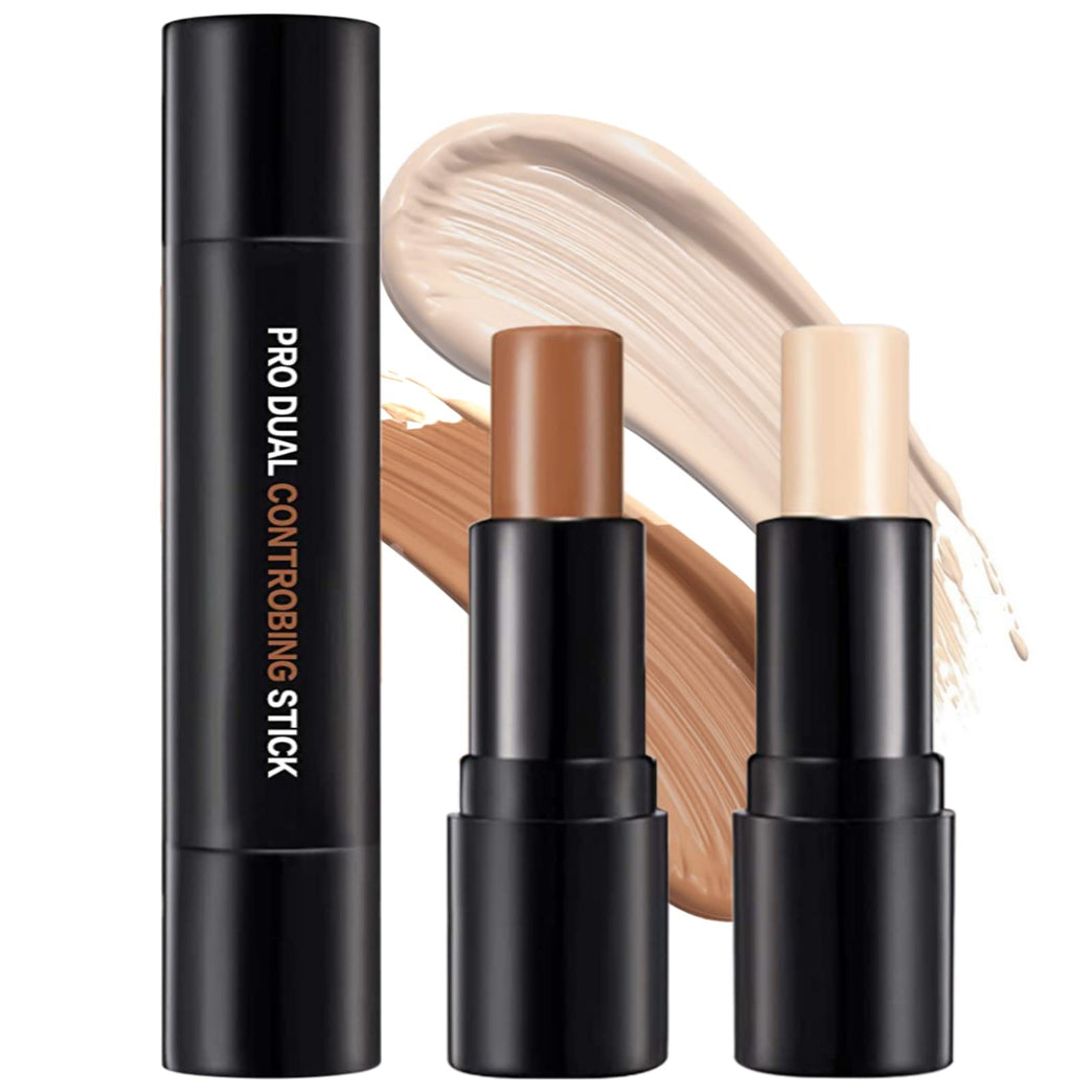 ONLYOILY Concealer Contour Highlighter Stick - Professional Waterproof Double-Ended Contouring Pen