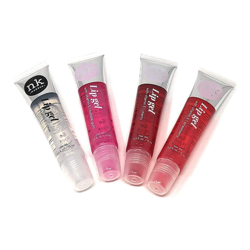 ProtoHemp Nicka K Lip Balm Gel Set - Clear, Strawberry, Cherry, Bubble Gum (15ml, 4pcs)