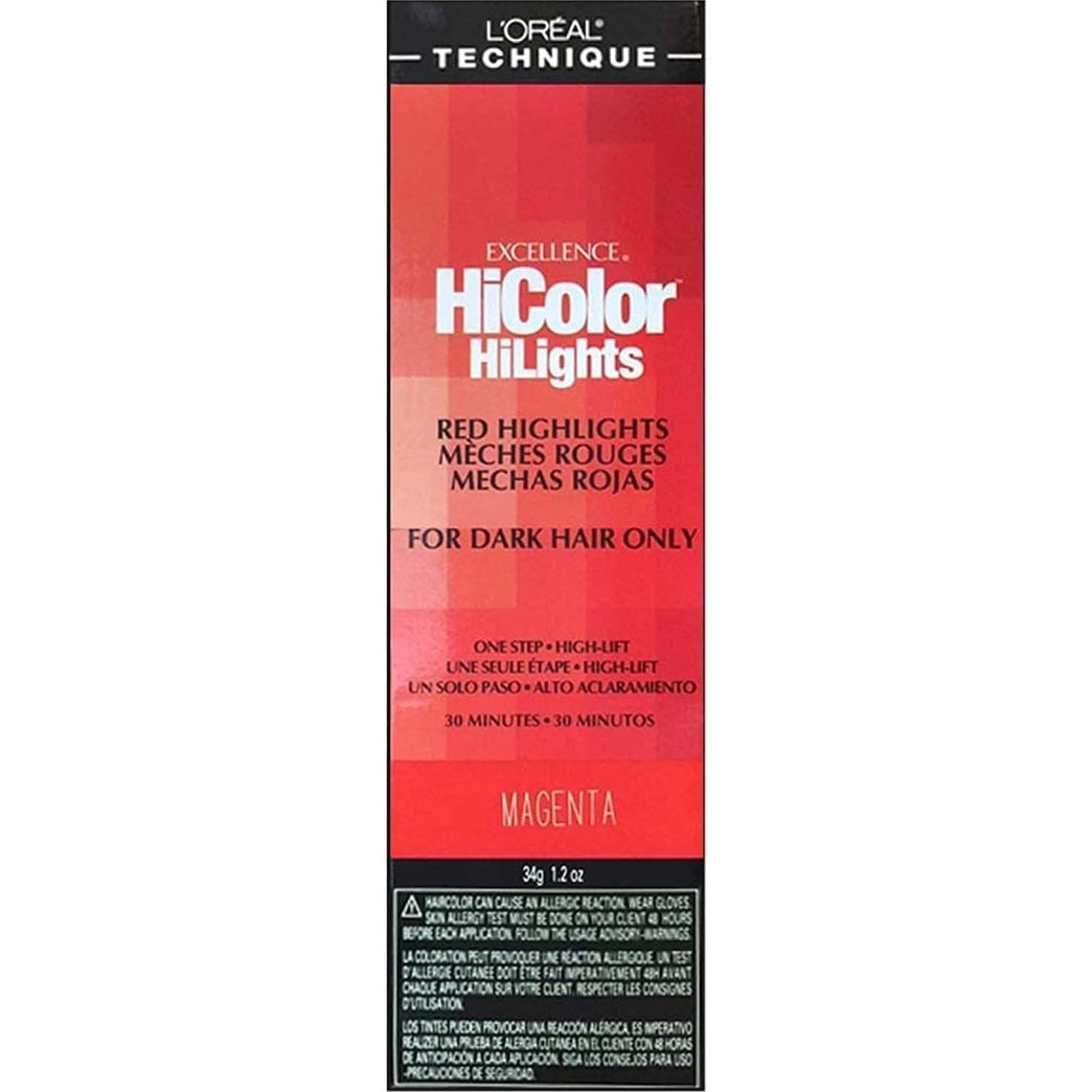 L’Oréal Excel Hicolor HiLights Magenta 35 ml - Vibrant & Fresh 1 Set w/1.2oz Brand New Factory Direct