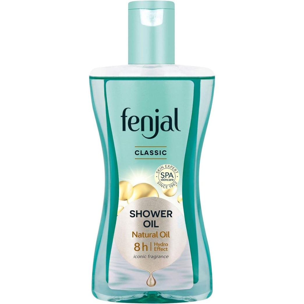 Luxurious Fenjal Classic Shower Oil with Natural Ingredients, 225ml