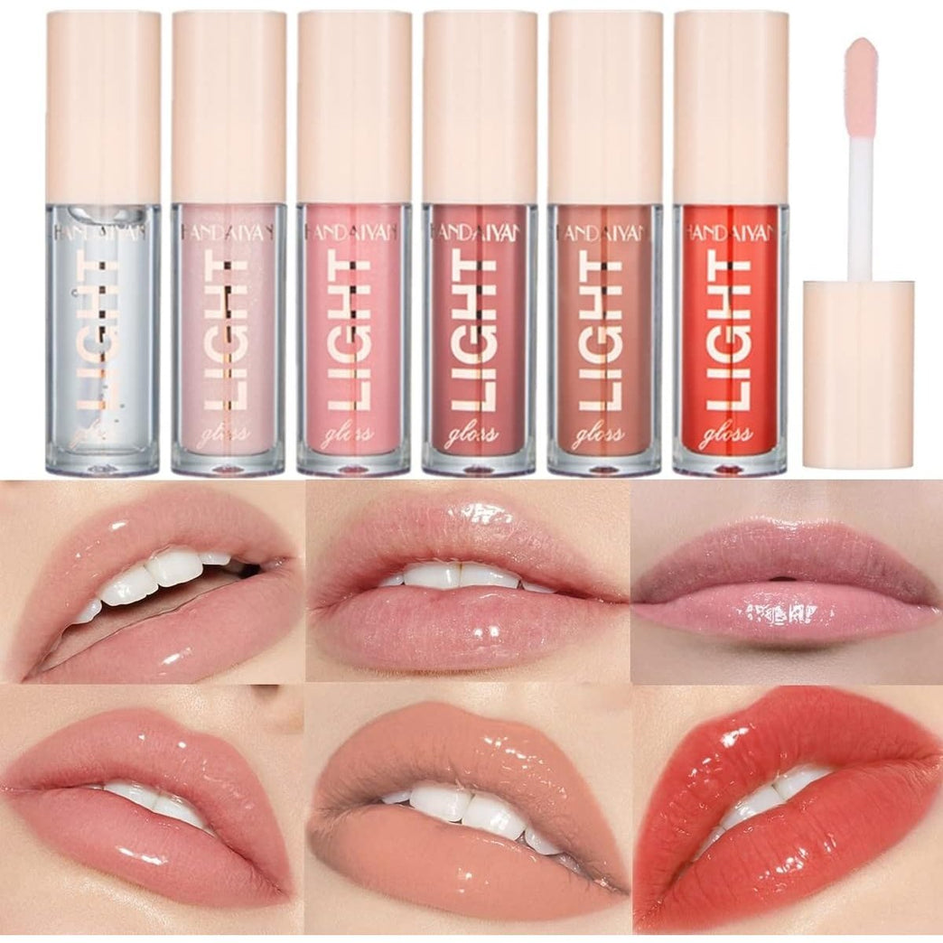 Ultimate Lip Shine 6-Pack: Hydrating Lip Gloss Set with Varied Tints, Long-Lasting Waterproof Liquid Lipstick for Women and Girls - Gift Set A