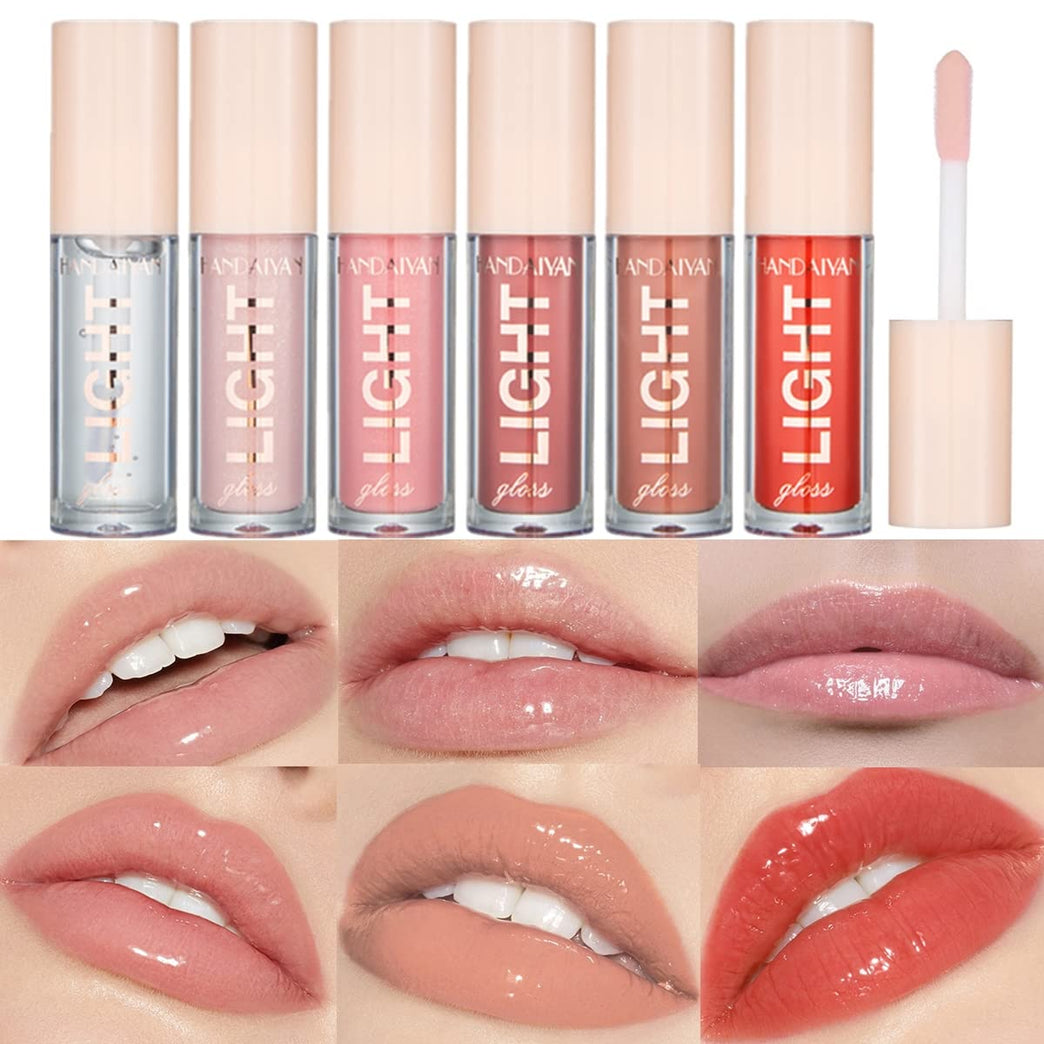 Ultimate Lip Shine 6-Pack: Hydrating Lip Gloss Set with Varied Tints, Long-Lasting Waterproof Liquid Lipstick for Women and Girls - Gift Set A