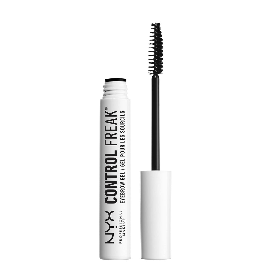 NYX Professional Makeup Control Freak Eyebrow Gel, Clear Brow Setter and Clear Mascara, Tames Brows and Sets Colour, Non-Sticky and Non-Flaking, 10 ml
