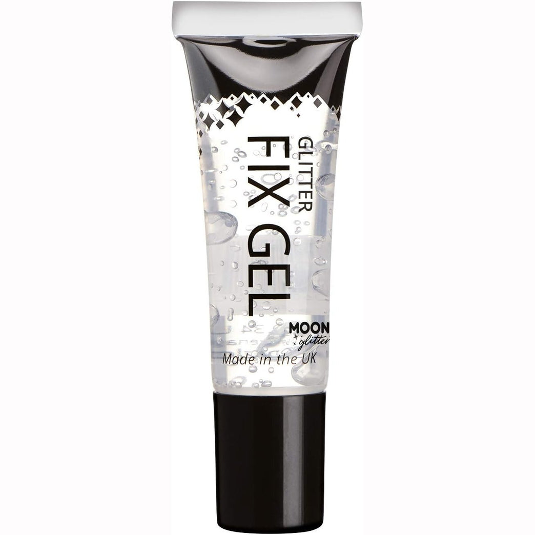 Moon Glitter's Universal Glitter Fix Gel - 10ml - Vegan Cosmetic Adhesive Primer for Face, Body, and Eyes - Suitable for all Glitter Types including Fine, Chunky, Holographic, Iridescent, and Bio