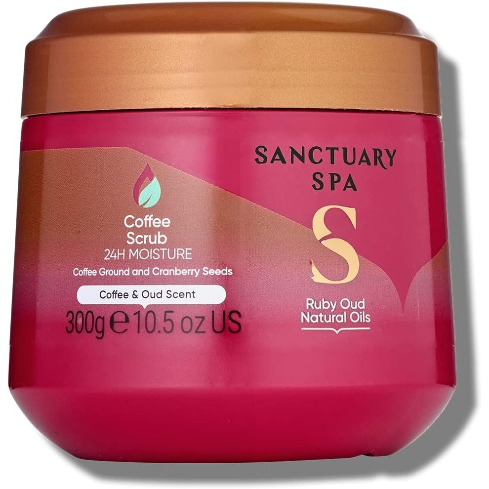 Luxurious Sanctuary Spa Ruby Oud Coffee Scrub - Vegan and Cruelty-Free 300 ml