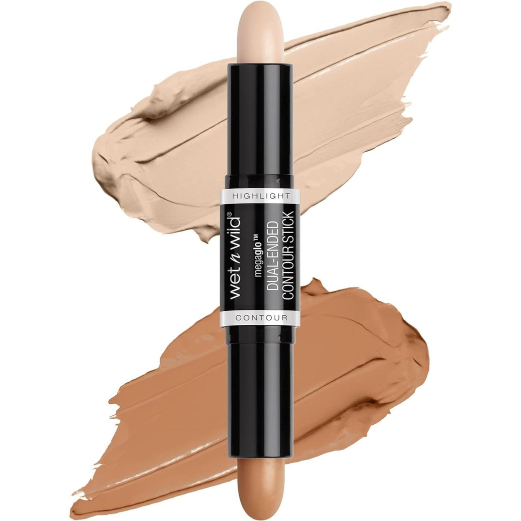 WET N WILD MegaGlo Highlight & Contour Stick - Dual-Ended for Effortless Sculpting in Medium/Tan Shade